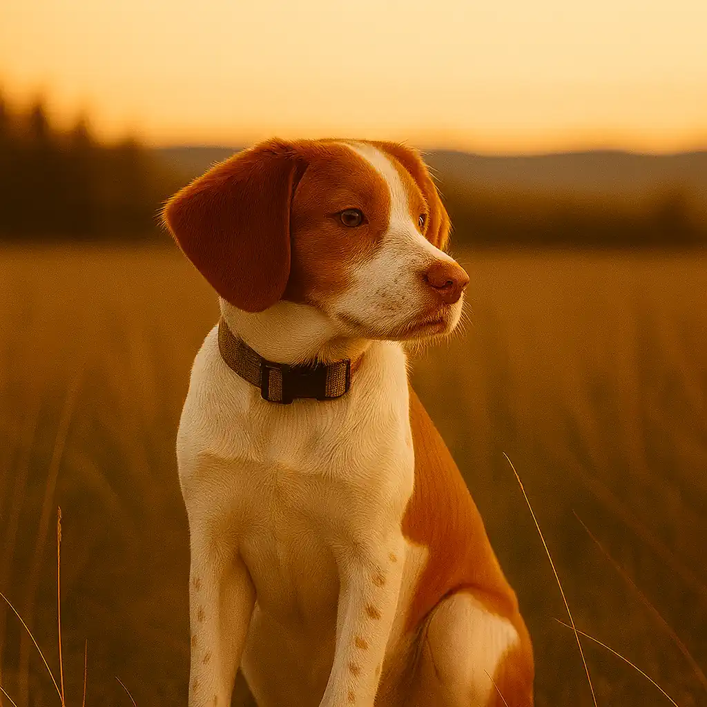 Brittany exploring an upland field